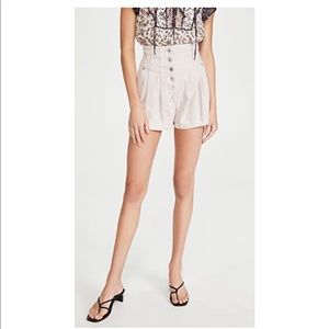 Free People Paris Pleated Shorts